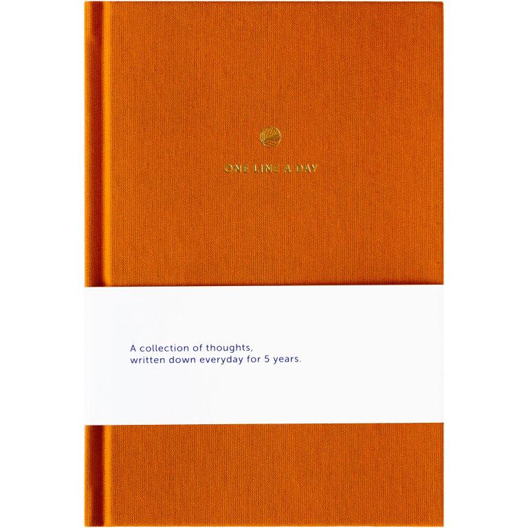 A-Journal One Line A Day Dagboek – Orange Linen