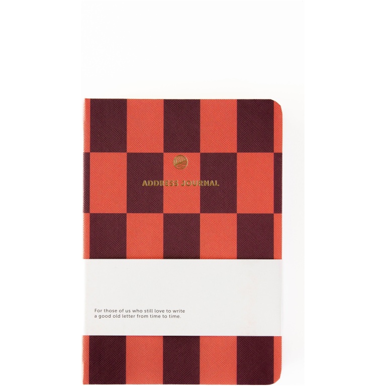 A-Journal Address Book Checkered