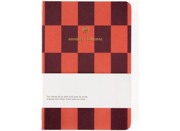 A-Journal Address Book Checkered
