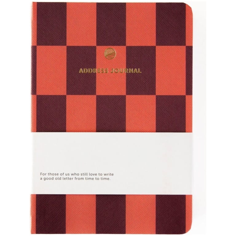 A-Journal Address Book Checkered