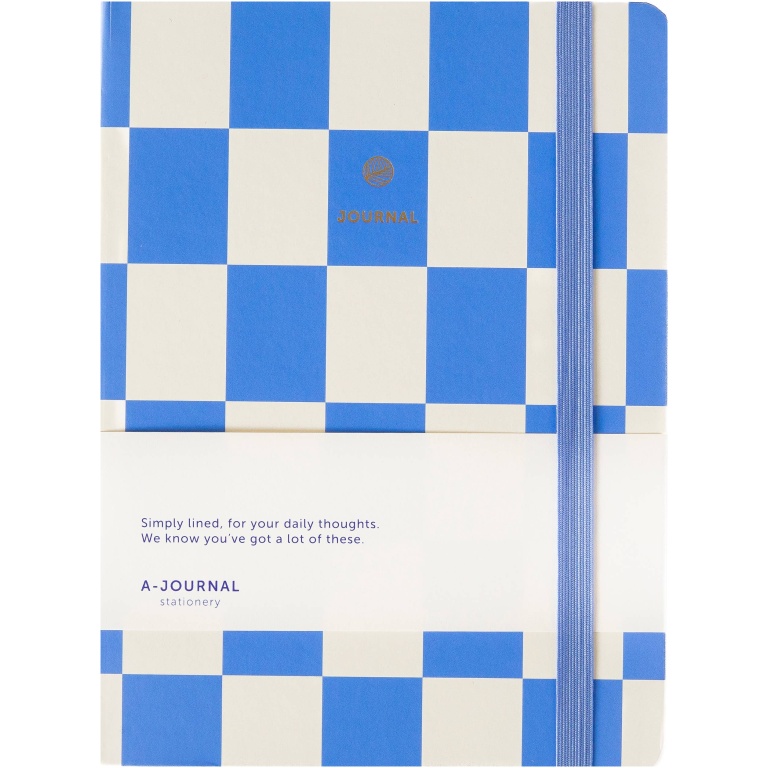 A-Journal Notebook – Checkered Lavender