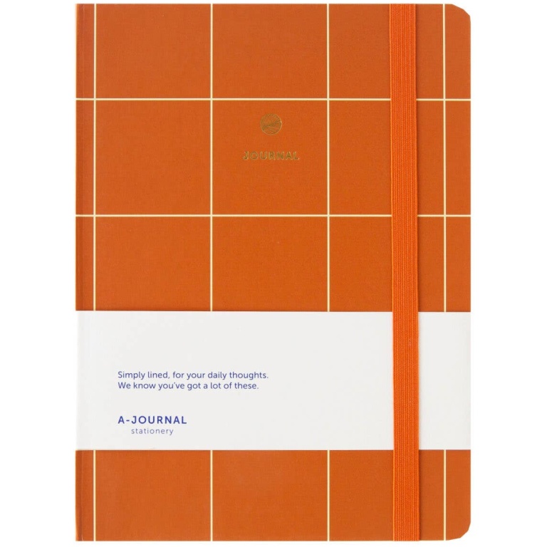 A-Journal Notebook Terracotta Checkered