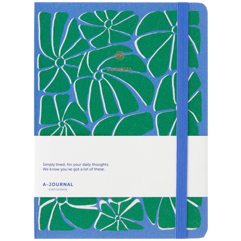 A-Journal Notebook Arty Blue Green