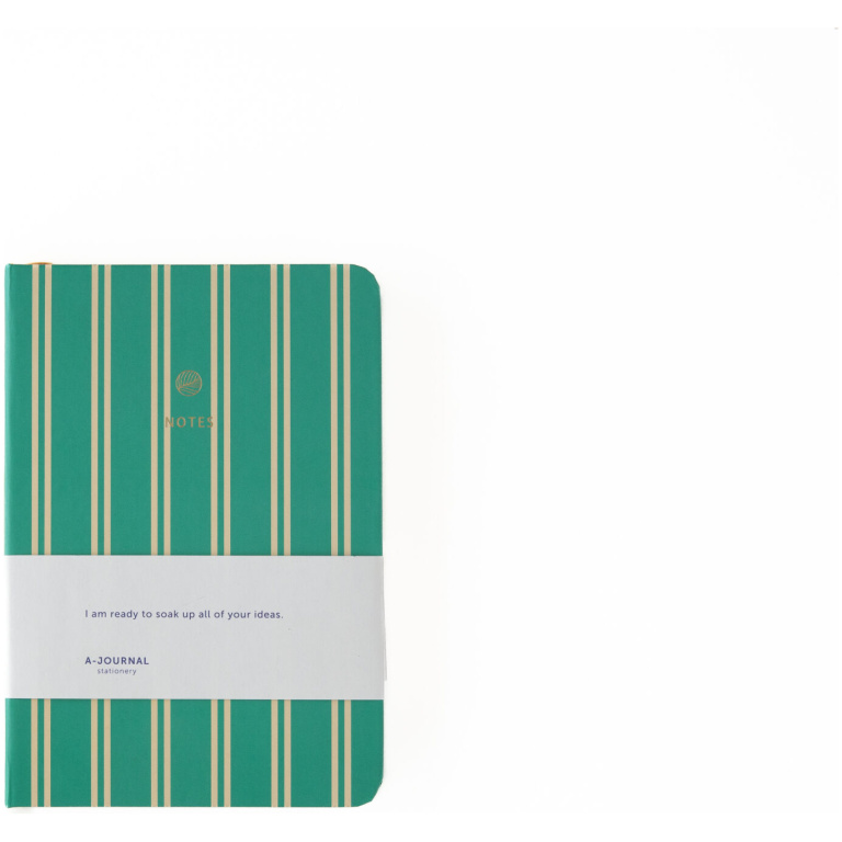A-Journal A6 Notebook Green Stripes