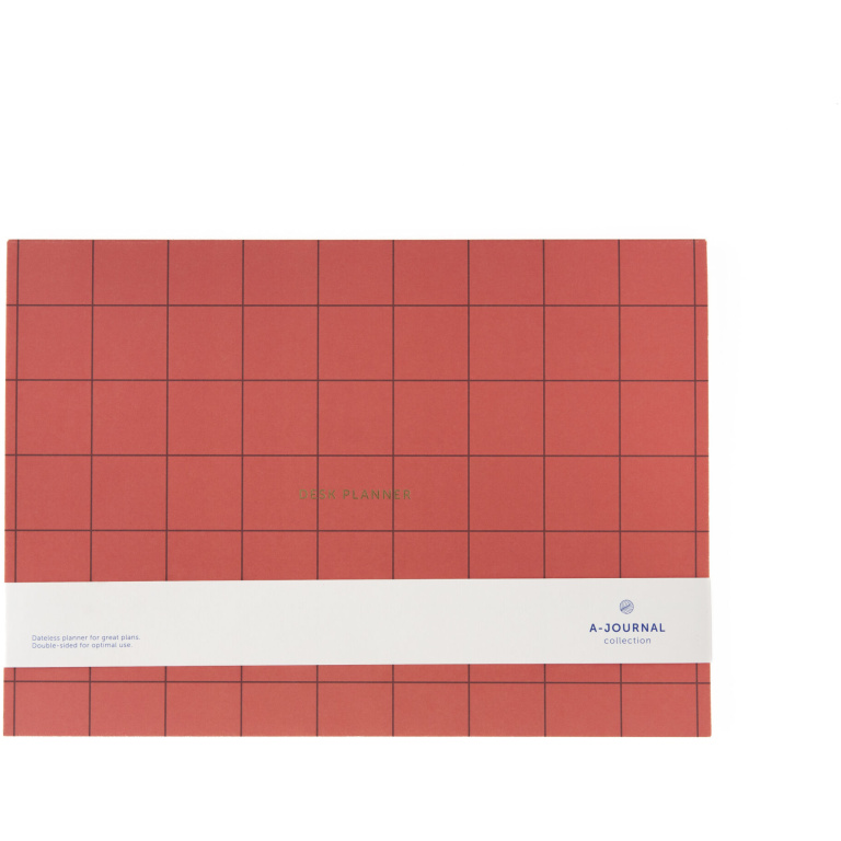 A-Journal Deskplanner Checkered Coral
