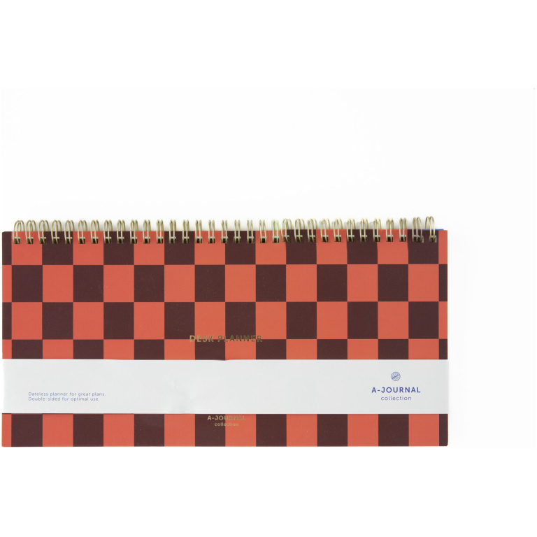 A-Journal Spiral Deskplanner Checkered