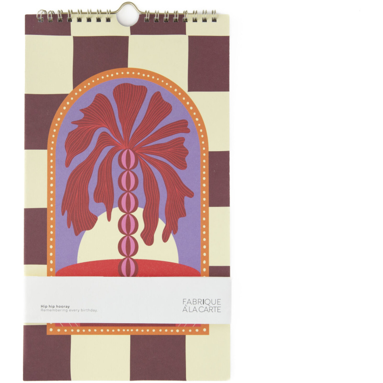 Birthday Calendar Palmtree Checkered
