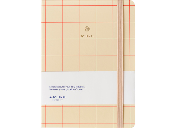 A-Journal Notebook – Checkered Red