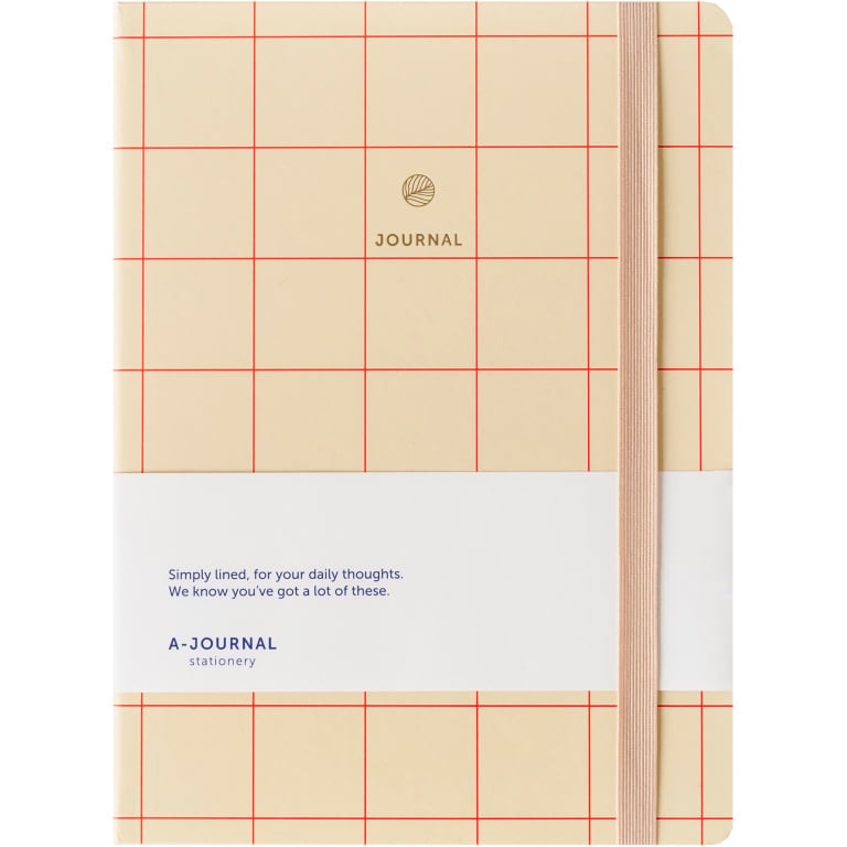 A-Journal Notebook – Checkered Red