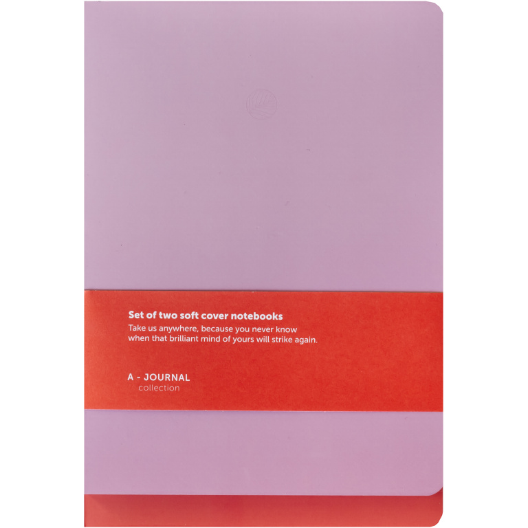 A-Journal Set of 2 Softcover Notebooks – Coral + Lilac
