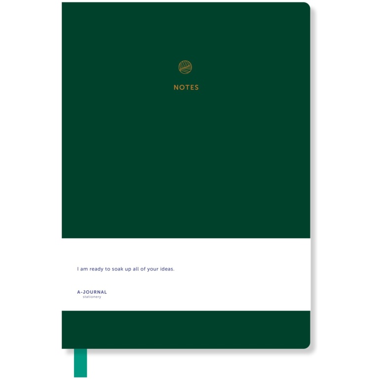 A-Journal A6 Notebook Dark Green