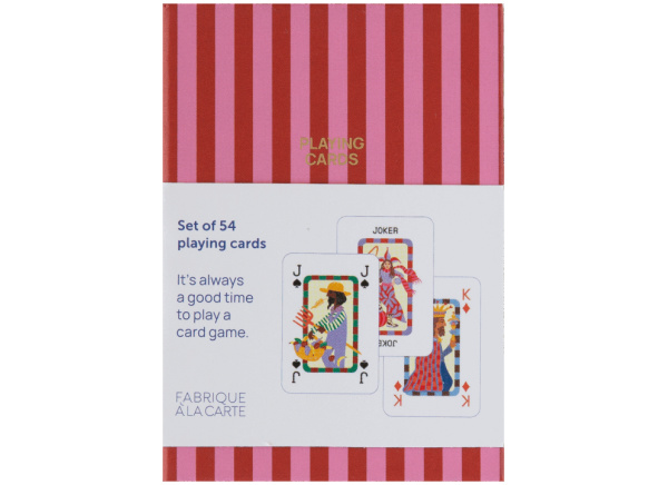 Fabrique Playing Cards Stripes - Red Pink