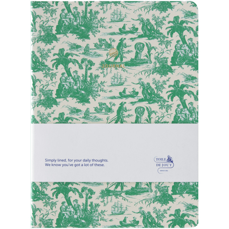 A-Journal Notebook Toile de Jouy – Green