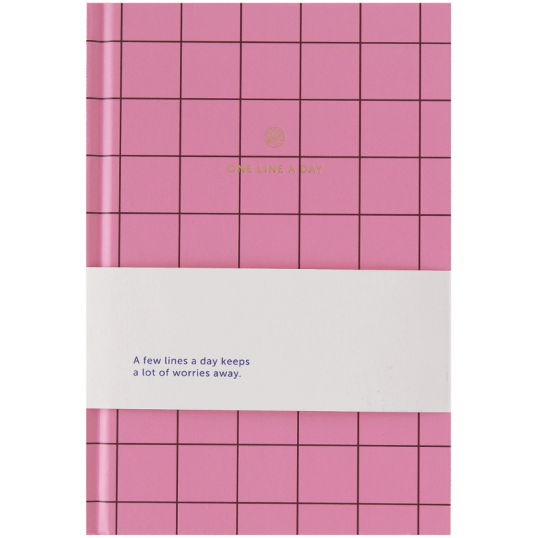 A-Journal One Line A Day – Pink Checkered