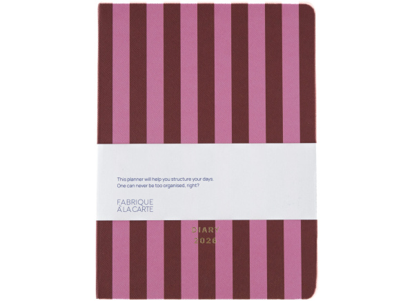 Fabrique Diary 2026 – Stripes Pink Red