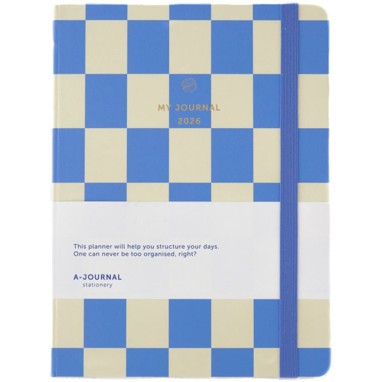My Journal 2026 – Checkered blue