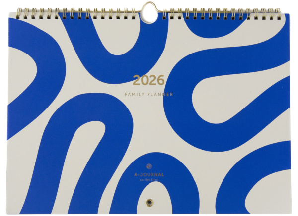 A-Journal Family Planner 2026 – Flow Blue