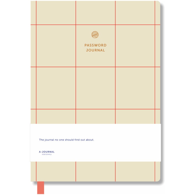 A-Journal Password Journal Checkered