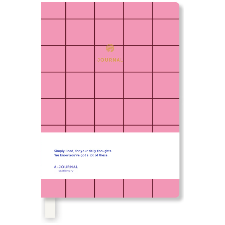 A-Journal Notebook A7 Checkered Thin