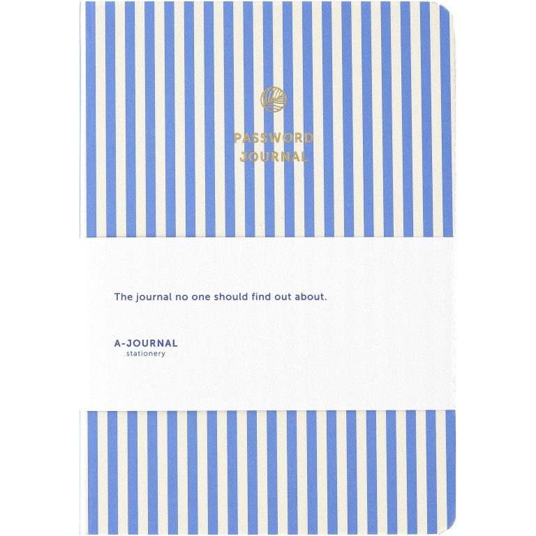 A-Journal Password Journal stripes blue
