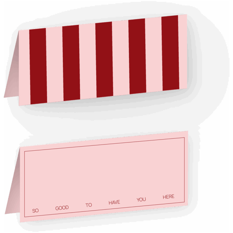 A-Journal Table Name Cards Stripes – Set of 8