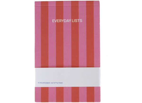 Notepad Stripes Pink Red