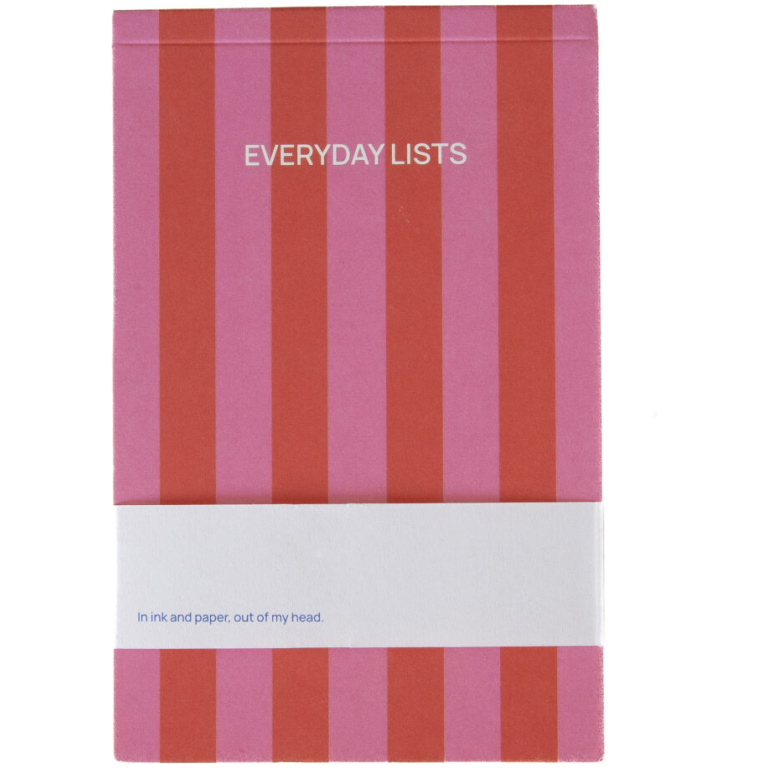 Notepad Stripes Pink Red