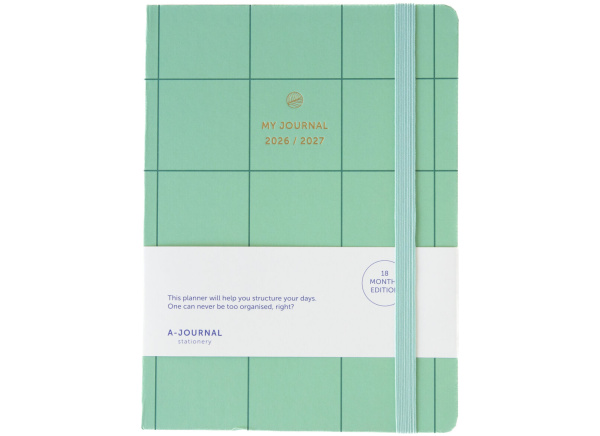 My Journal 18 Months Diary 2026-2027 Checkered Mint Green
