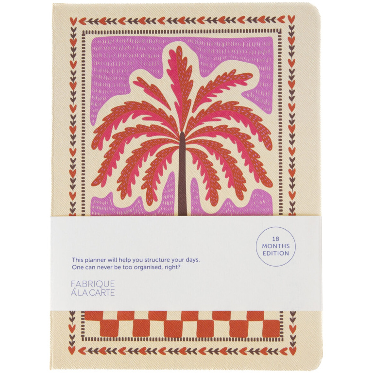Fabrique 18 Maanden Agenda 2026-2027 Palmtree Pink