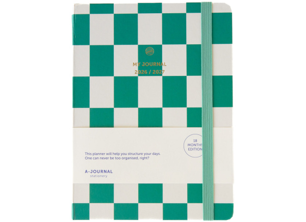 My Journal 18 Maanden Agenda 2026-2027 Geruit Emerald Groen