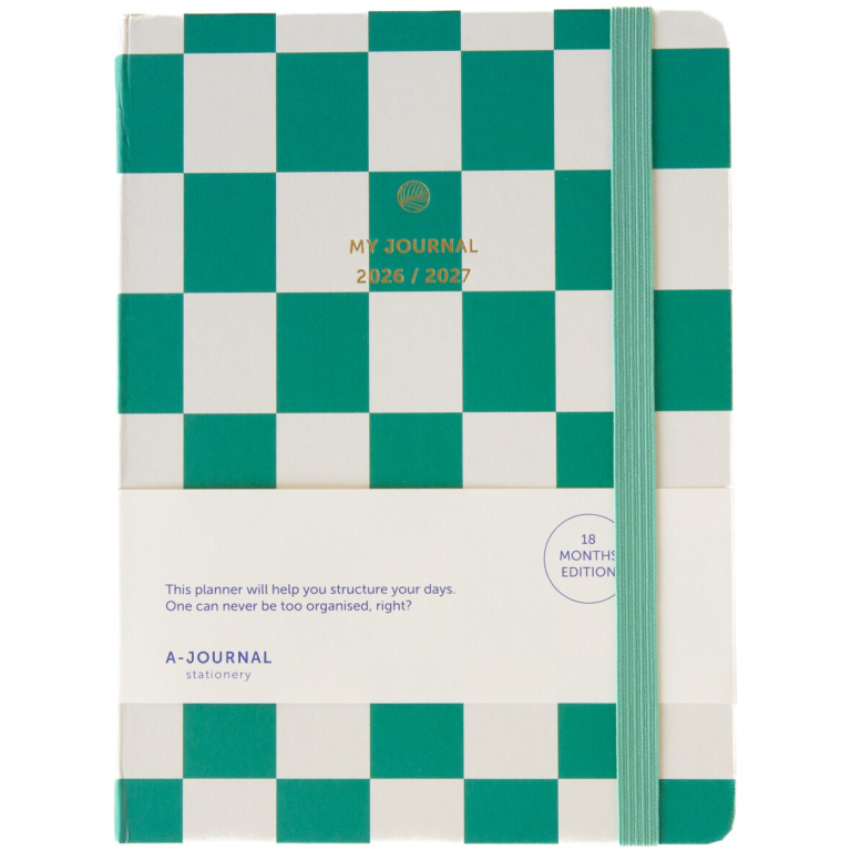 My Journal 18 Maanden Agenda 2026-2027 Geruit Emerald Groen