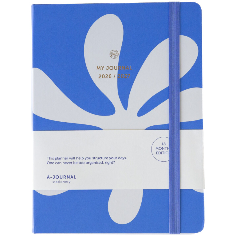 My Journal 18 Maanden Agenda 2026/2027 Abstract Blauw