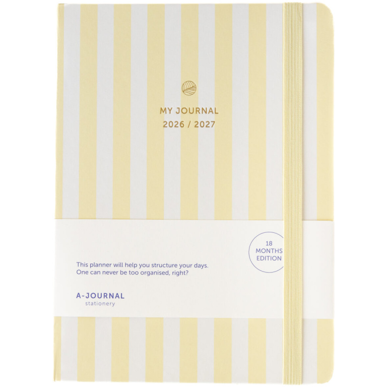 My Journal 18 Months Diary 2026-2027 Stripes Vanille