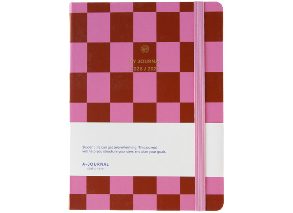 My Journal School Diary 2026-2027 Checkered Pink