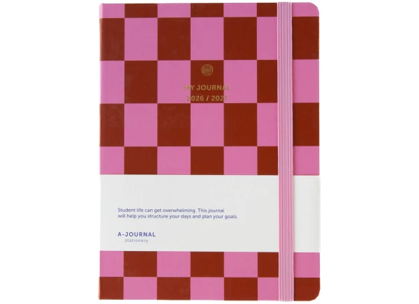 My Journal School Diary 2026-2027 Checkered Pink