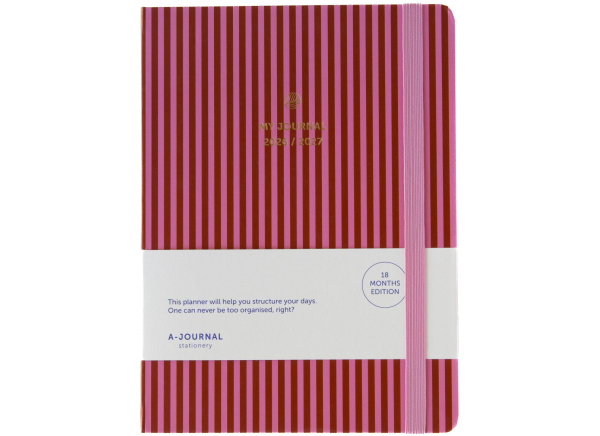 My Journal 18 Maanden Agenda 2026-2027 Strepen Roze