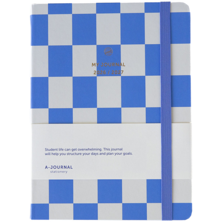 My Journal Schoolagenda 2026-2027 Checkered Lavender