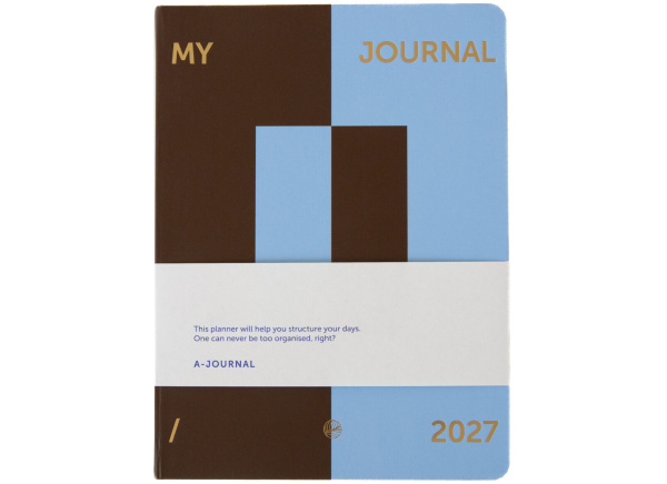 My Journal Diary 2027 - Modernist Chocolate Blue