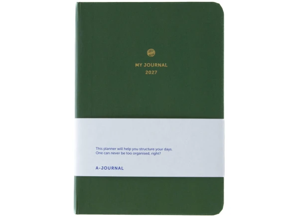A6 My Journal Diary 2027 - Olive Green