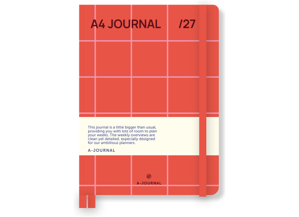 A4 My Journal Diary 2027 - Pink Red