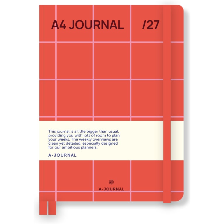 A4 My Journal Diary 2027 – Pink Red