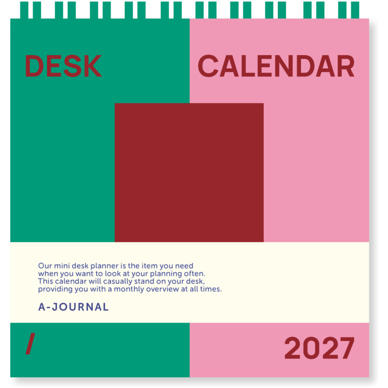 A-Journal Desk Calendar – Green 2027