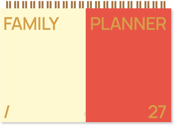 A-Journal Family Planner 2027 - Orange Cream
