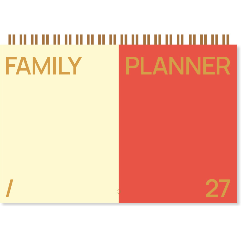 A-Journal Family Planner 2027 – Orange Cream