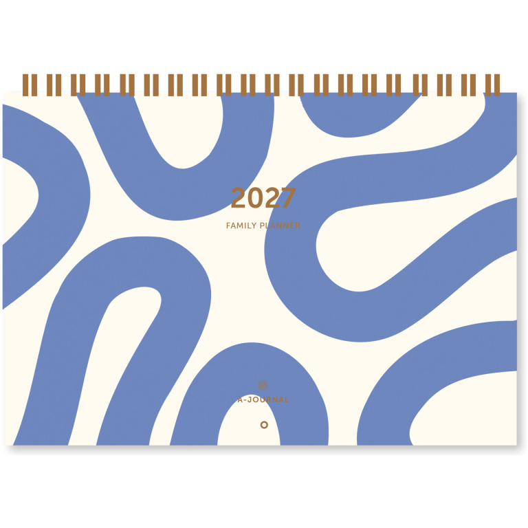 A-Journal Family Planner 2027 – Flow Blue
