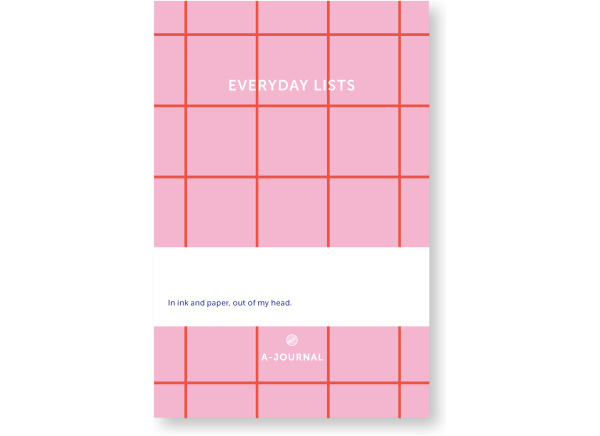 A-Journal Notepad Pink Checkered