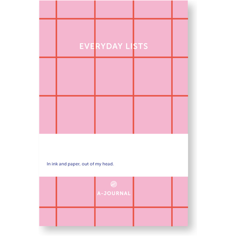 A-Journal Notepad Pink Checkered